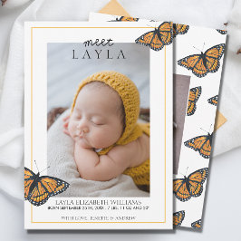 Möte Baby Butterfly Birth Meddelande