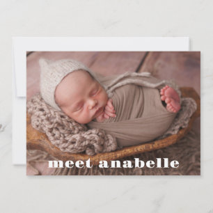 Möte Baby Photo Collage Birth Meddelande
