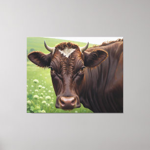 Möte Coe Cow Canvastryck