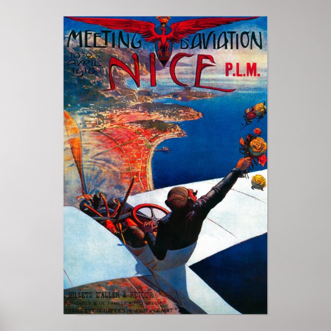 Möte D'Aviation i Nice, Frankrike Poster (Framsidan)
