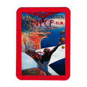Möte D'Aviation i Nice, Frankrike Poster Magnet