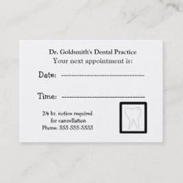 Möte design för molar tidsbeställning kort