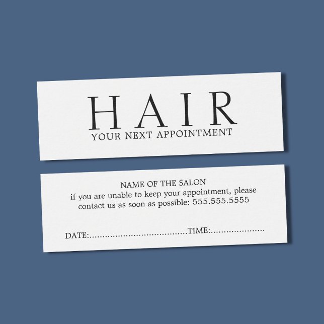 Möte elegant med minimal svart, vit hårbit litet visitkort (Skapare uppladdad)