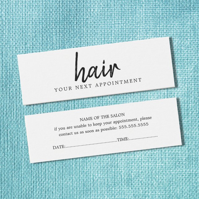 Möte elegant med minimal svart, vit hårbit litet visitkort (Skapare uppladdad)