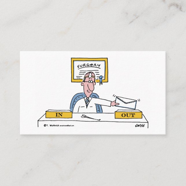 Möte eller  Tecknad för allmän kirurgi Visitkort (Framsida)