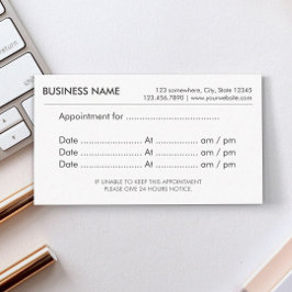 Möte enkel påminnelse tidsbeställning kort