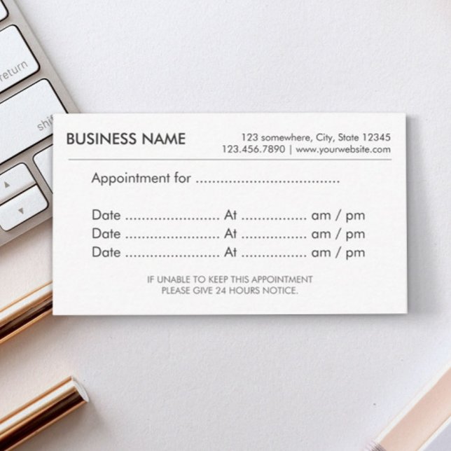 Möte enkel påminnelse tidsbeställning kort (Skapare uppladdad)