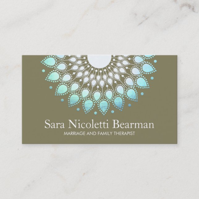 Möte för Blue Lotus Family Therapist Tidsbeställning Kort (Framsida)