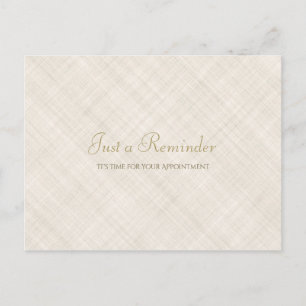 Möte för enkel Beige Linen-Elegant Vykort