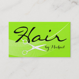 Möte för Lime Solid Hair Stylist #6 Tidsbeställning Kort