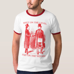 Möte i rött t-shirt