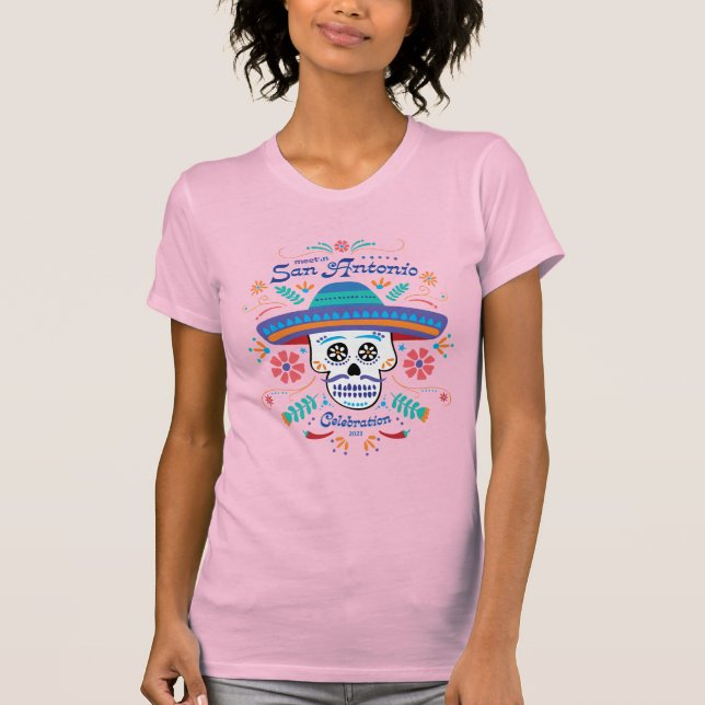 Möte i San Antonio på light färg T Shirt (Framsida)