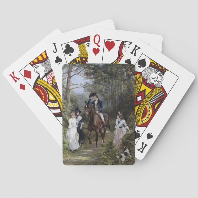 Möte i skogen (av Heywood Hardy) Casinokort (Baksidan)