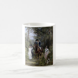 Möte i skogen (av Heywood Hardy) Kaffemugg