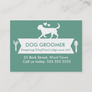 Möte kort för hundGroomer - Personalizable