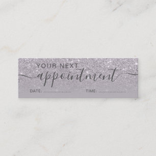 Möte lila glitter ombre lavender mini visitkort