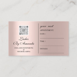 Möte Makeup Hair Logotyp Nagel Ro QR Tidsbeställning Kort