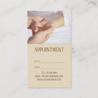 MÖTE massageakupression för SPA Reflexology Tidsbeställning Kort