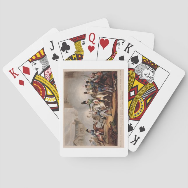 Möte med ryska och österrikiska ki spelkort (Baksidan)