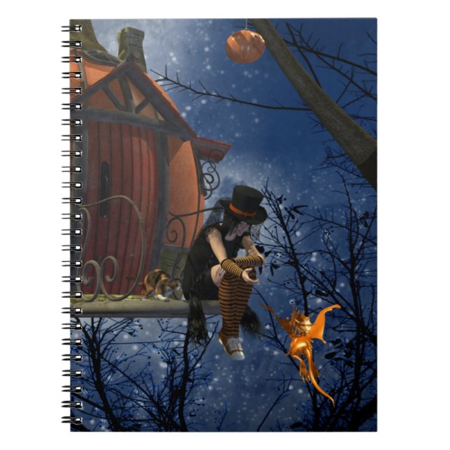 Möte med söta Halloween-skapelser Anteckningsbok (Framsidan)