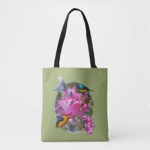 Möte mellan Amaryllis och blomsterträdgård Tygkasse