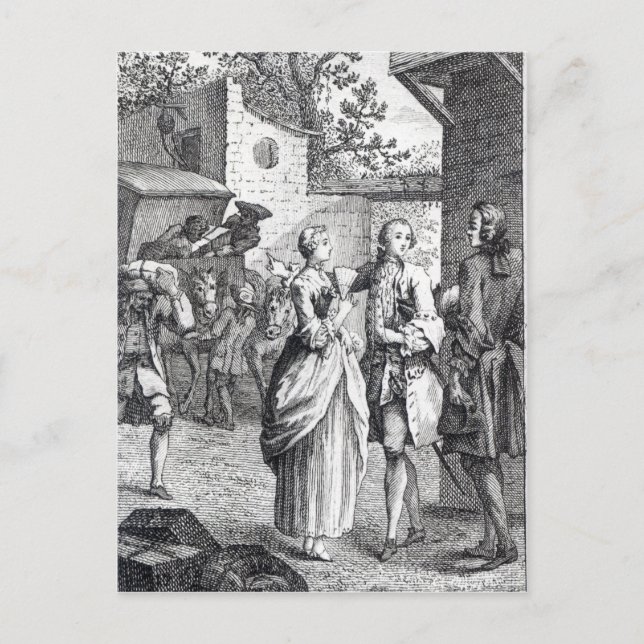 Möte mellan Chevalier Des Greux och Manon Vykort (Framsida)