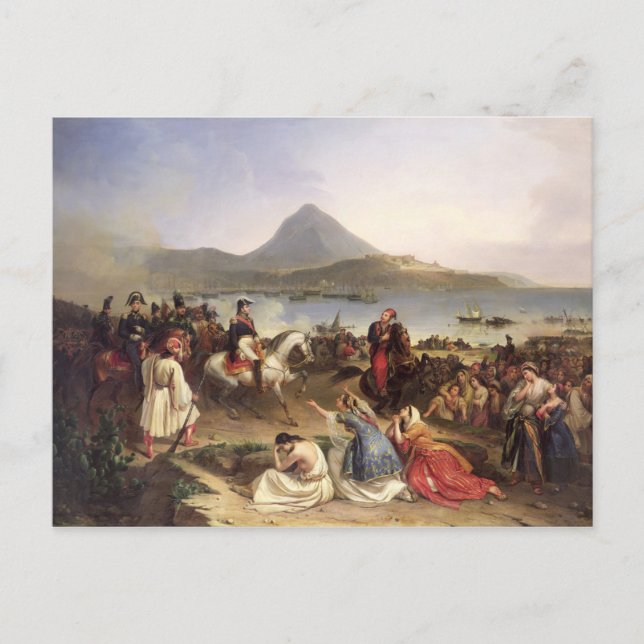 Möte mellan general Nicolas Joseph Maison Vykort (Framsida)