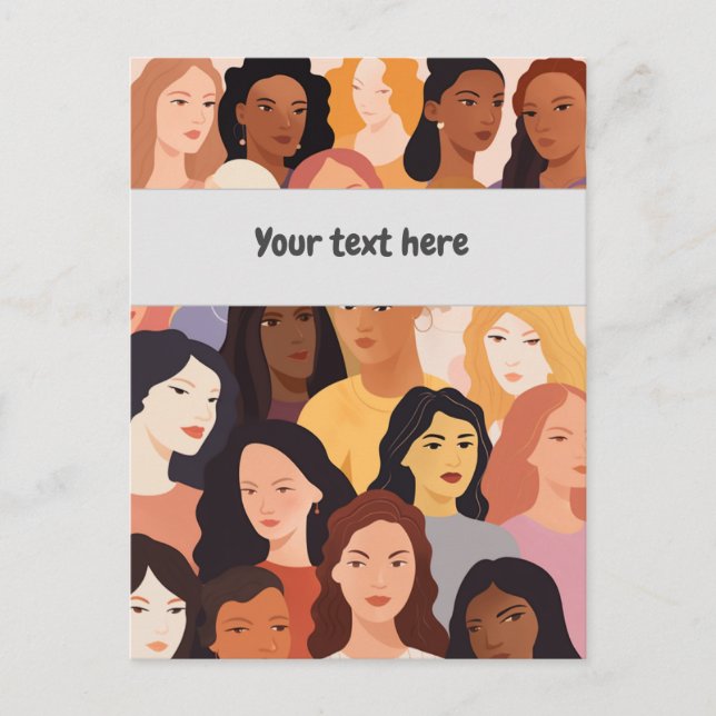 Möte mellan kvinnor och män vykort (Framsida)