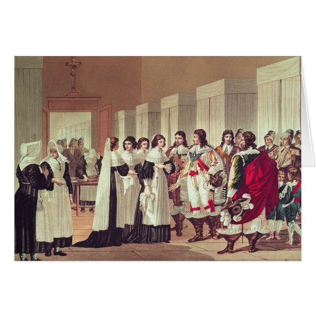 Möte mellan Louis XIII Hälsningskort (Framsidan Horizontal)