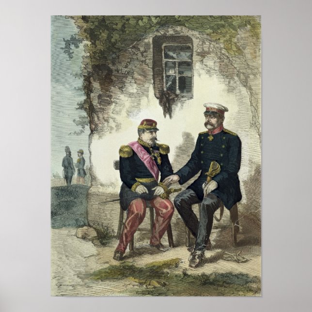 Möte mellan Otto von Bismarck och Napoleon Poster (Framsidan)