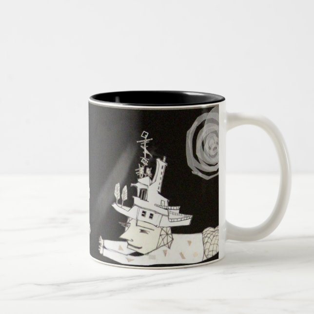 möte...någonstans Två-Tonad mugg (Höger)
