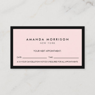 Möte om minimal lyx Boutique Black/Rosa Visitkort