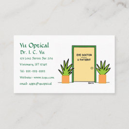 Möte optisk optometrikerTecknad Visitkort