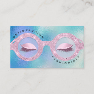 Möte optiska holograf Rosa Blue Glass
