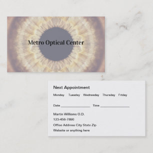 Möte Optometrist Visionsvård Visitkort