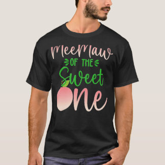 Möte på födelsedag en persika 1:a sommarfrukt t shirt