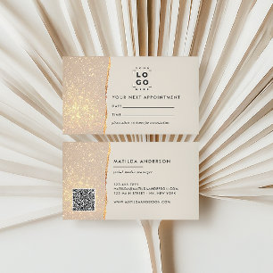 Möte påminnelse och affärsverksamhet guld Glitter Visitkort