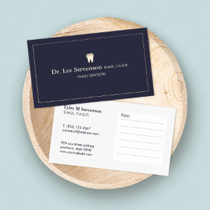 Möte påminnelse om elegant Navy Dentist Office Tidsbeställning Kort