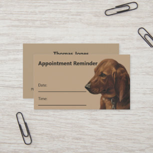 Möte påminnelse om enkel Hund Groomer-tjänst Visitkort