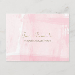Möte påminnelse om enkel Rosa Guld Watercolor Vykort