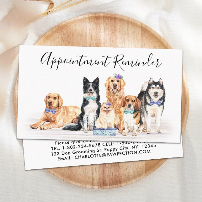 Möte påminnelse om hund Groomer Pet Sitter Visitkort (Skapare uppladdad)