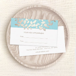 Möte påminnelse om kosmetology Löv Salon Tidsbeställning Kort