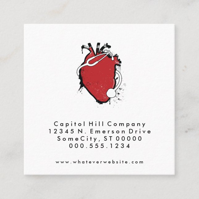 möte påminnelse om kvadratdoktor tidsbeställning kort (Framsida)