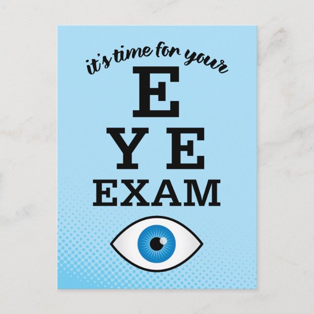 Möte påminnelse om Optometry Öga Exam Vykort (Framsida)