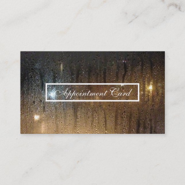 möte påminnelse om regnigt fönster tidsbeställning kort (Framsida)