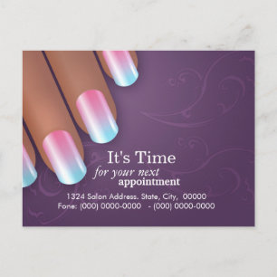 Möte påminnelse Postcarrd för Manicurist Meddelande Vykort