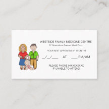 Möte påminnelsekort för familjen Doktor färgat