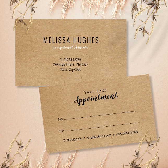Möte påminnelsekort för modern Professionell Tidsbeställning Kort (Modern Professional Appointment Reminder Card)