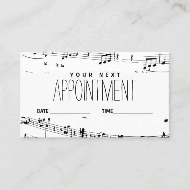 Möte påminnelsekort för musik nästa gång du besöke visitkort (Framsida)