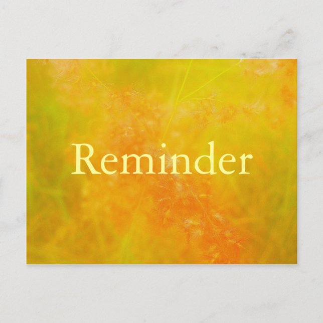 möte påminnelsekort för orangens professionell vykort (Framsida)